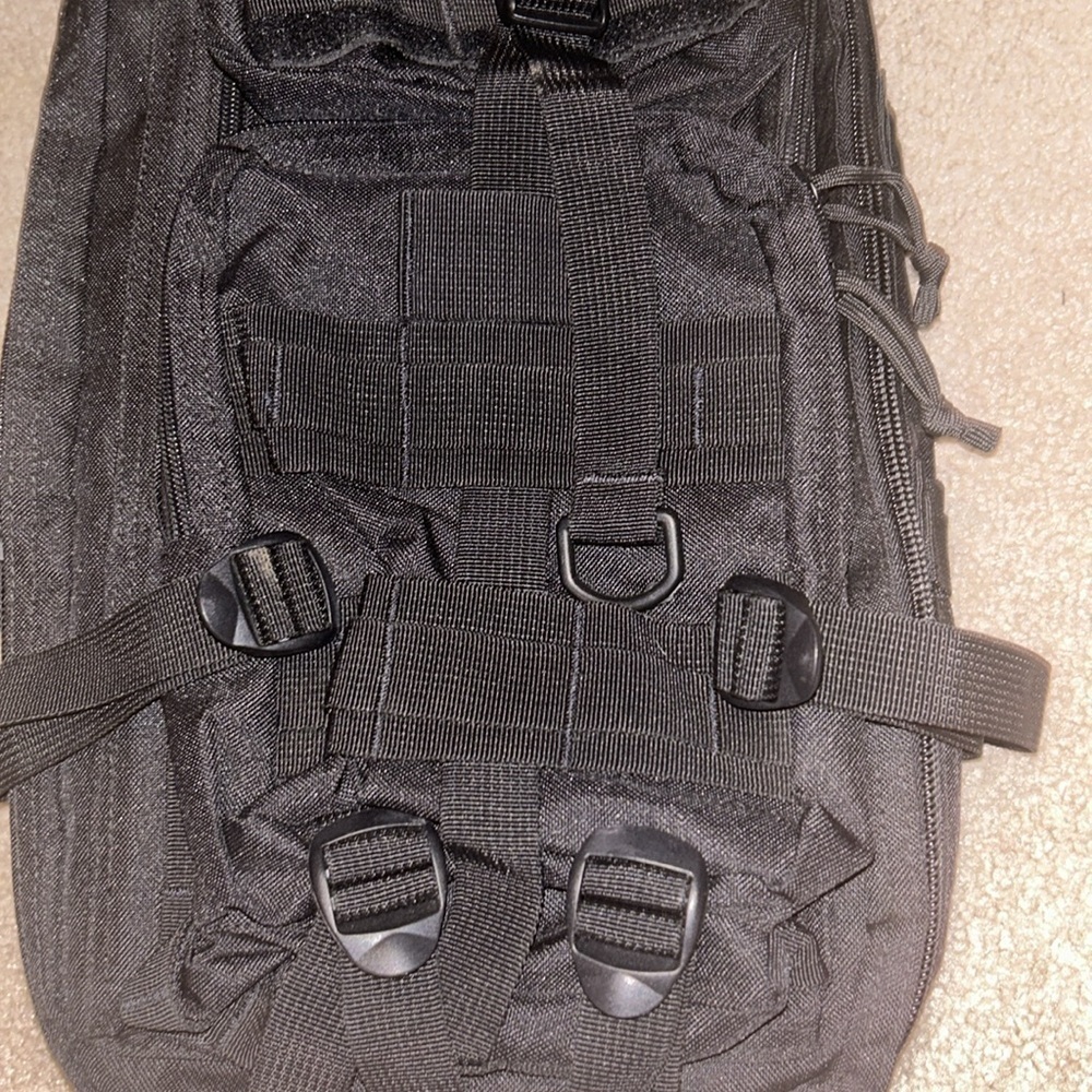 Utility Backpack – Multiple Pockets, Black Tactical Style - Picture 6 of 7